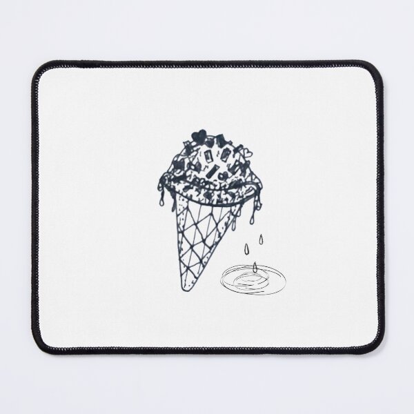 Item preview, Drip ( Valentine's Day ) Chunky & Sweet Ice Cream Cone Hand Drawn Art designed and sold by Uplifting Vib'n Design and Decor .