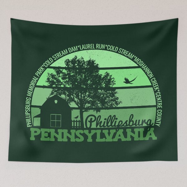 Item preview, Phillipsburg Pennsylvania Sunset Retro Vintage Local Pride Logo designed and sold by CRHPOD20.