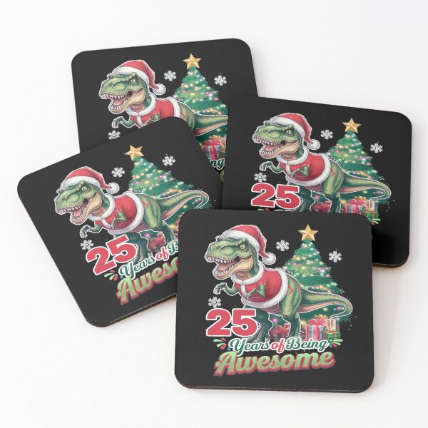 Item preview, 25 Years Of Being Awesome Dinosaur 25th Birthday Christmas  designed and sold by CombatTask.