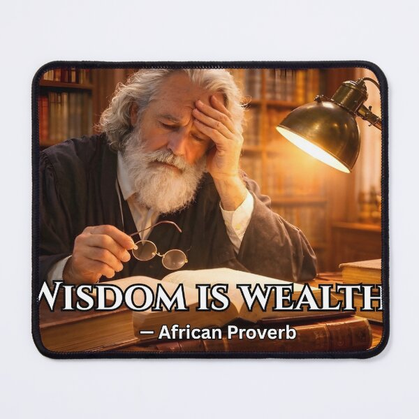 Item preview, “Wisdom is wealth.” — African Proverb designed and sold by ArtOfWarTshirts.