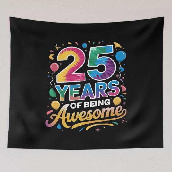 Item preview, 25 Years Of Being Awesome Tie Dye 25th Birthday Present  designed and sold by CombatTask.