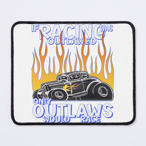 Item preview, Outlaw Racing Hot Rod Flames Classic Vehicle Design, Merch By Amazon, Redbubble, Teepublic, Limited designed and sold by CobwebCritters.