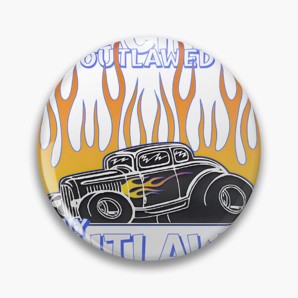 Item preview, Outlaw Racing Hot Rod Flames Classic Vehicle Design, Merch By Amazon, Redbubble, Teepublic, Limited designed and sold by CobwebCritters.