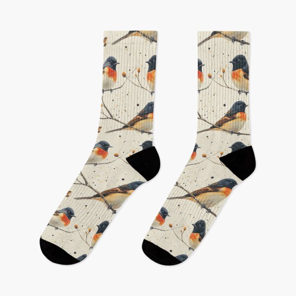Item preview, Minimalist Songbirds on Winter Berry Branches designed and sold by NTGUILTY.