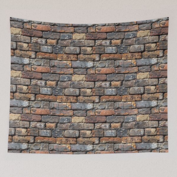 Item preview, Rustic Weathered Industrial Exposed Brick Wall designed and sold by NTGUILTY.