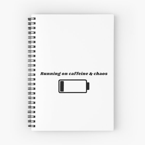 Item preview, Running on Caffeine & Chaos Quote designed and sold by QuietDayStudios.