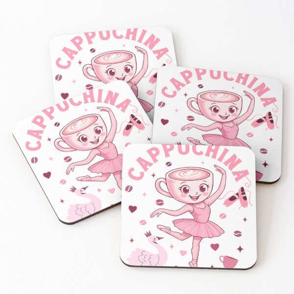 Item preview, Cute Ballerina  Cappuchina Coffee Dance Illustration designed and sold by Carther1990.