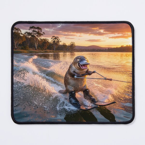Item preview, Waterskiing Platypus designed and sold by Tridentulus.