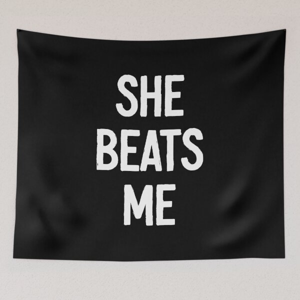 Item preview, She Beats Me - Funny Adult Joke designed and sold by kamaniyavidya.
