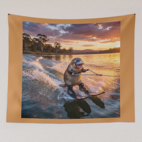 Item preview, Waterskiing Platypus designed and sold by Tridentulus.