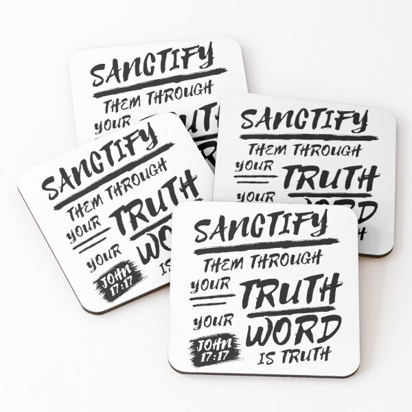 Item preview, John 17:17 Street Art Bible Verse Typography (KJV) designed and sold by Clothed in Scripture.