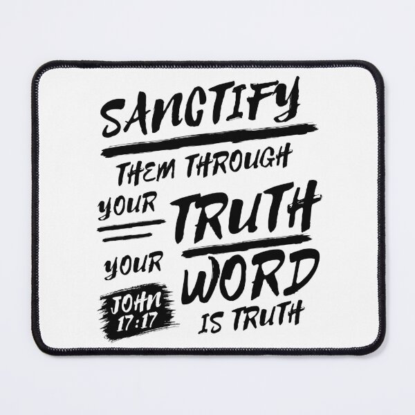 Item preview, John 17:17 Street Art Bible Verse Typography (KJV) designed and sold by Clothed in Scripture.