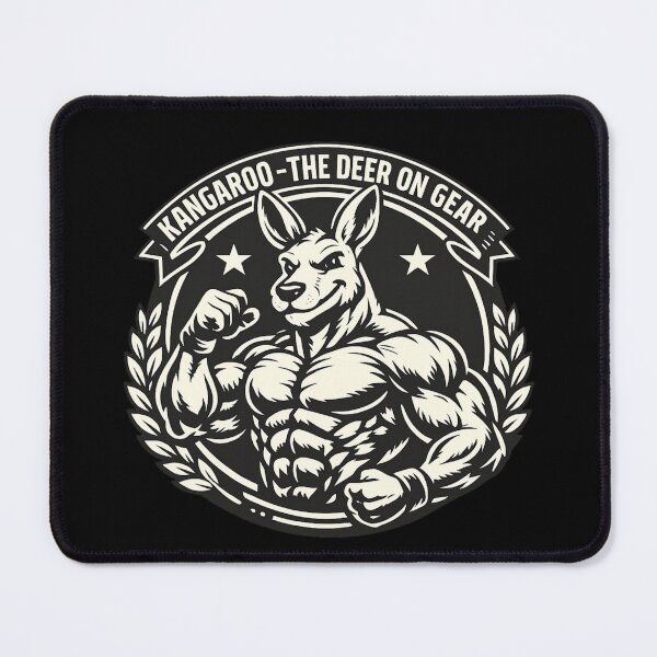 Item preview, Kangaroo – The Deer on Gear | Athletic Mascot Emblem designed and sold by JonelCrafts.