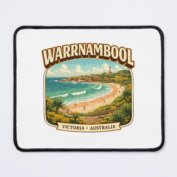 Item preview, Warrnambool Coastal Town Australia Vintage Travel Aesthetic Design designed and sold by PopPizzazz.