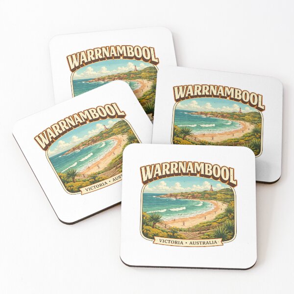 Item preview, Warrnambool Coastal Town Australia Vintage Travel Aesthetic Design designed and sold by PopPizzazz.