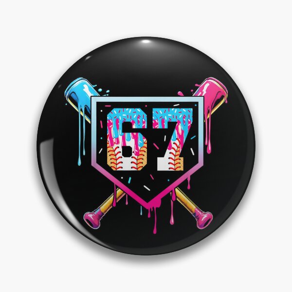 Item preview, Baseball Ice Cream Drip Number 67 Player 67th Birthday designed and sold by Juansustait.