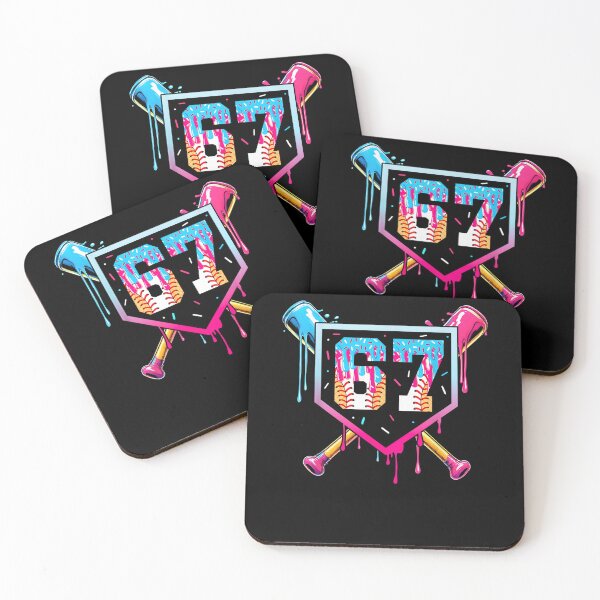 Item preview, Baseball Ice Cream Drip Number 67 Player 67th Birthday designed and sold by Juansustait.