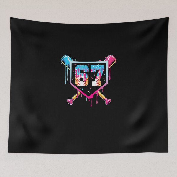 Item preview, Baseball Ice Cream Drip Number 67 Player 67th Birthday designed and sold by Juansustait.