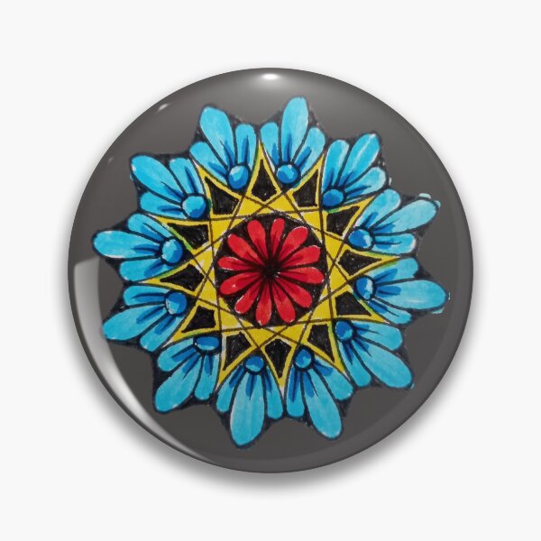 Item preview, estrella de flor azul designed and sold by Goozeling.