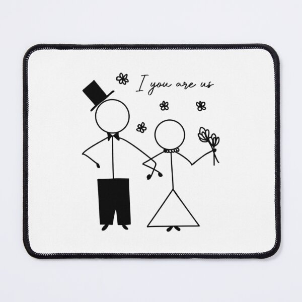 Item preview, I You Are Us Stick Bride And Groom Wedding designed and sold by TinySharks.