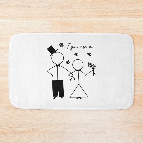 Item preview, I You Are Us Stick Bride And Groom Wedding designed and sold by TinySharks.
