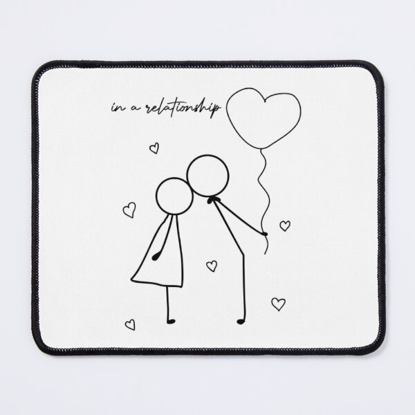 Item preview, In A Relationship Stick Couple Heart Balloon designed and sold by TinySharks.