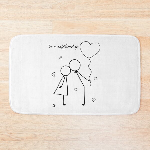 Item preview, In A Relationship Stick Couple Heart Balloon designed and sold by TinySharks.