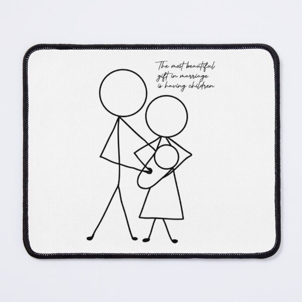 Item preview, The Most Beautiful Gift Stick Family With Baby designed and sold by TinySharks.