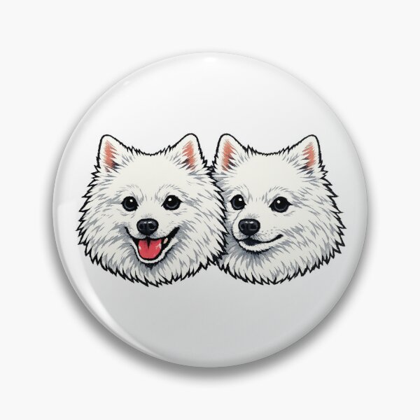 Item preview, Japanese Spitz Duo - Best buddies designed and sold by sweetboymochi.