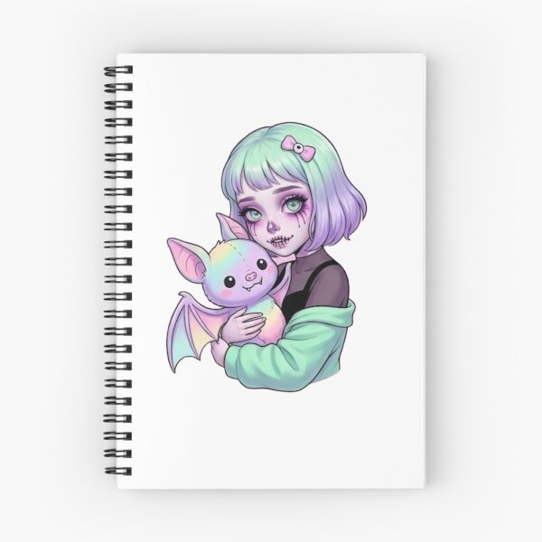 Item preview, Pastel Goth Luna Girl with Rainbow Bat Pet designed and sold by Stonealone44.