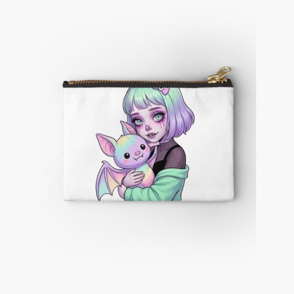 Item preview, Pastel Goth Luna Girl with Rainbow Bat Pet designed and sold by Stonealone44.