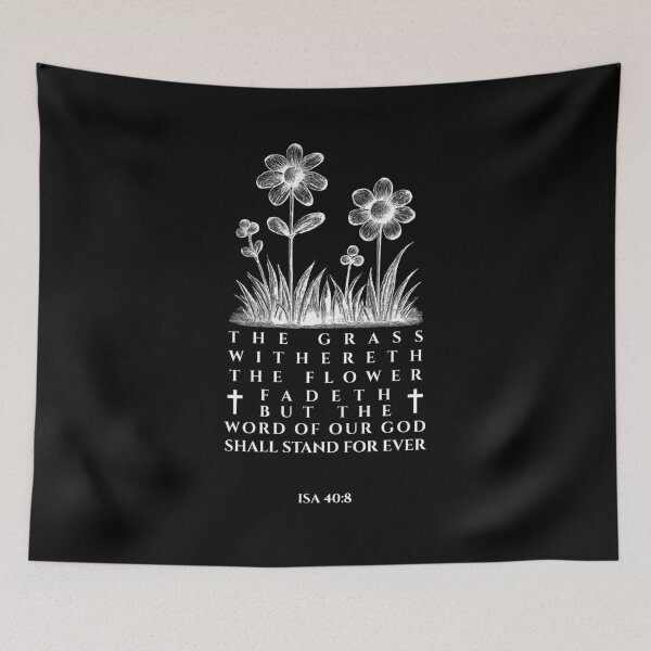 Item preview, Isaiah 40:8 Floral Bible Verse (KJV) designed and sold by Clothed in Scripture.