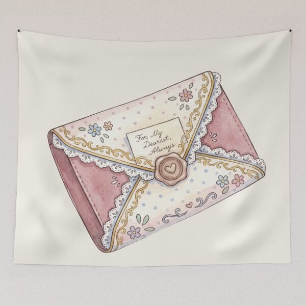 Item preview, Victorian Love Letter Envelope | Cute Vintage Puzzle Purse Illustration designed and sold by MuseAI.