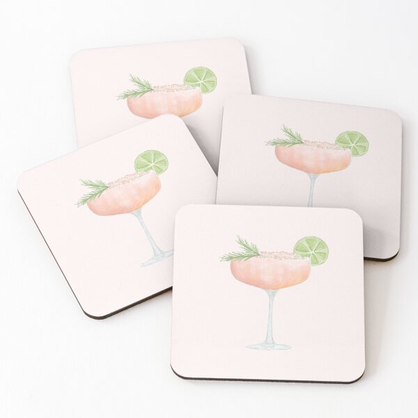 Item preview, Pink Mocktail with lime slice designed and sold by PoppyseedStudios.