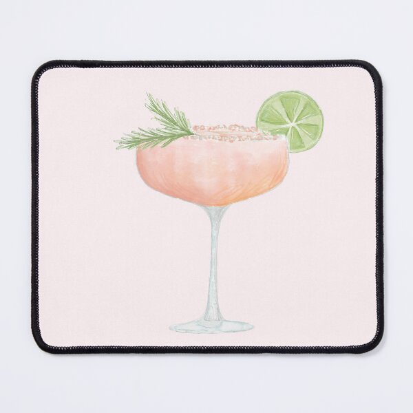 Item preview, Pink Mocktail with lime slice designed and sold by PoppyseedStudios.