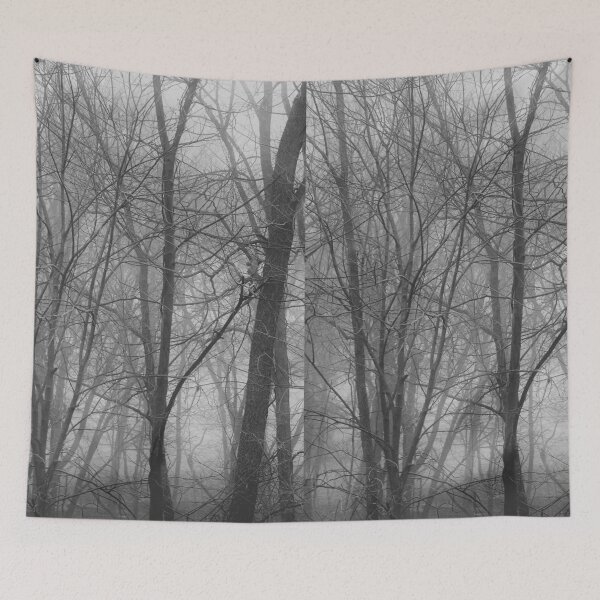 Item preview, Of the Mist II - Melancholy Foggy Forest Silhouette Photograph designed and sold by Irene Estelle.