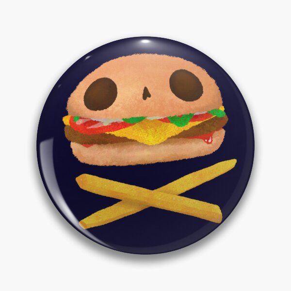 Item preview, The Jolly Burger - Burger and Fries Pirate Jolly Roger designed and sold by Surplus Weird.