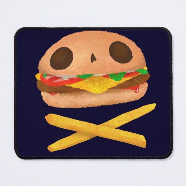 Item preview, The Jolly Burger - Burger and Fries Pirate Jolly Roger designed and sold by Surplus Weird.