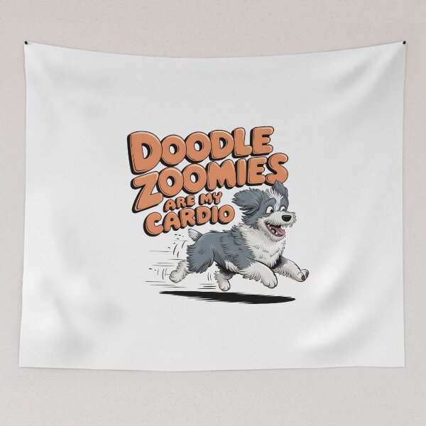 Item preview, Doodle Zoomies Are My Cardio – Funny Aussiedoodle Dog Lover Gift designed and sold by CuteDesignables.