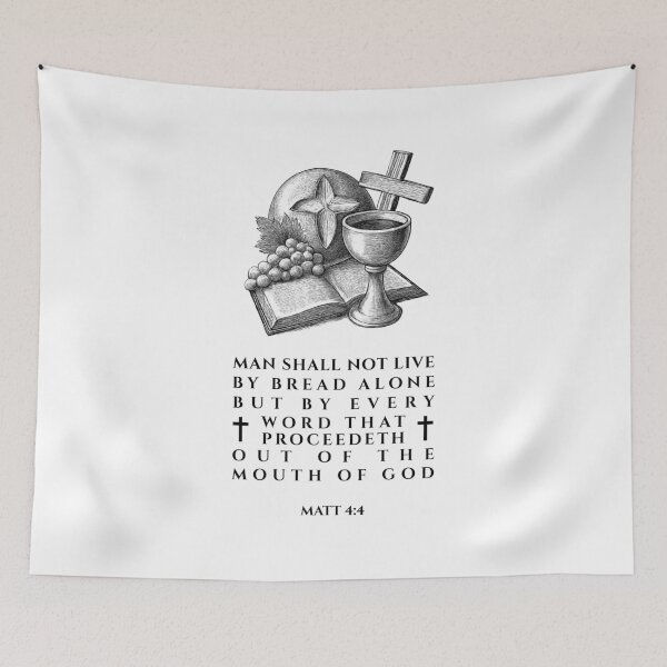 Item preview, Matthew 4:4 Word of the Lord designed and sold by Clothed in Scripture.