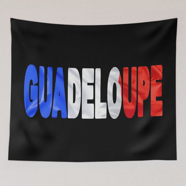 Item preview, GUADELOUPE - Flag Flying in Wind cut to Letters Souvenir Sticker Shirt designed and sold by Adam Gormley.
