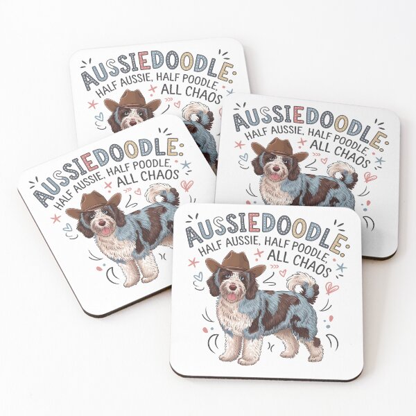 Item preview, Aussiedoodle: Half Aussie, Half Poodle, All Chaos – Funny Doodle Dog Lover Gift designed and sold by CuteDesignables.