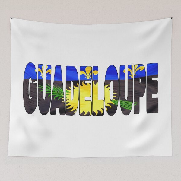 Item preview, GUADELOUPE - Flag Flying in Wind cut to Letters Souvenir Sticker Shirt designed and sold by Adam Gormley.