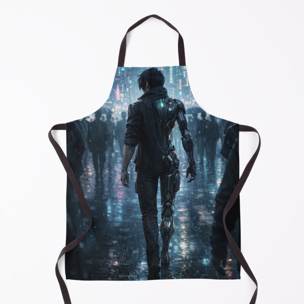 Item preview, Cyberpunk Drifter in the Rain Futuristic Anime City Street designed and sold by Element Horizon Studio.