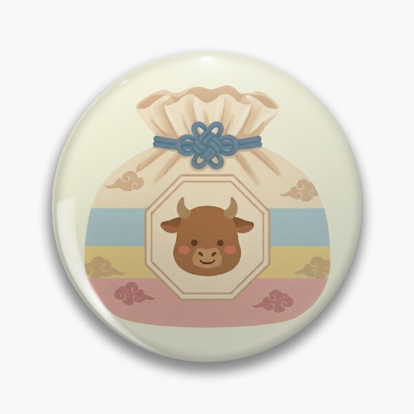 Item preview, Cute Year of the Ox Korean Zodiac Lucky Bag (Diligence & Strength) designed and sold by Kz(k-zodiac).