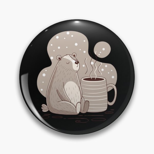 Item preview, Quiet Winter Bear with Mug – Cozy Minimal Woodland Illustration designed and sold by Shop9999.