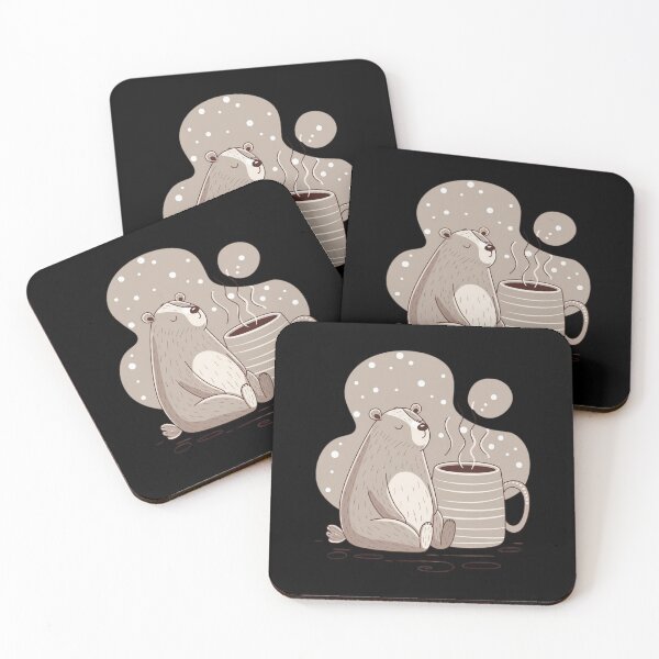 Item preview, Quiet Winter Bear with Mug – Cozy Minimal Woodland Illustration designed and sold by Shop9999.