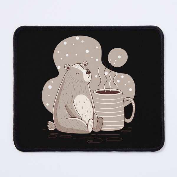 Item preview, Quiet Winter Bear with Mug – Cozy Minimal Woodland Illustration designed and sold by Shop9999.