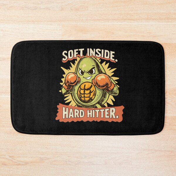 Item preview, Funny Avocado Boxing Illustration – Soft Inside Hard Hitter designed and sold by Popstudio85.