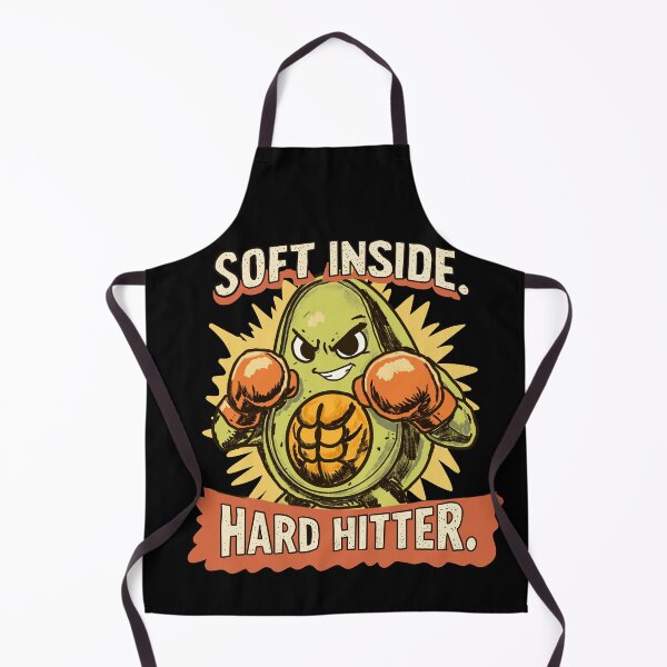 Item preview, Funny Avocado Boxing Illustration – Soft Inside Hard Hitter designed and sold by Popstudio85.